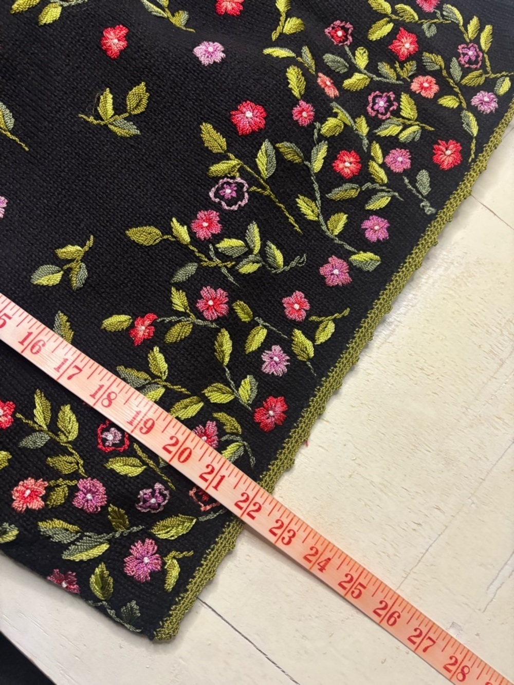 Candor Vintage Knit Sweater Embroidery Crochet Floral Size Medium Cottagecore - Picture 4 of 6